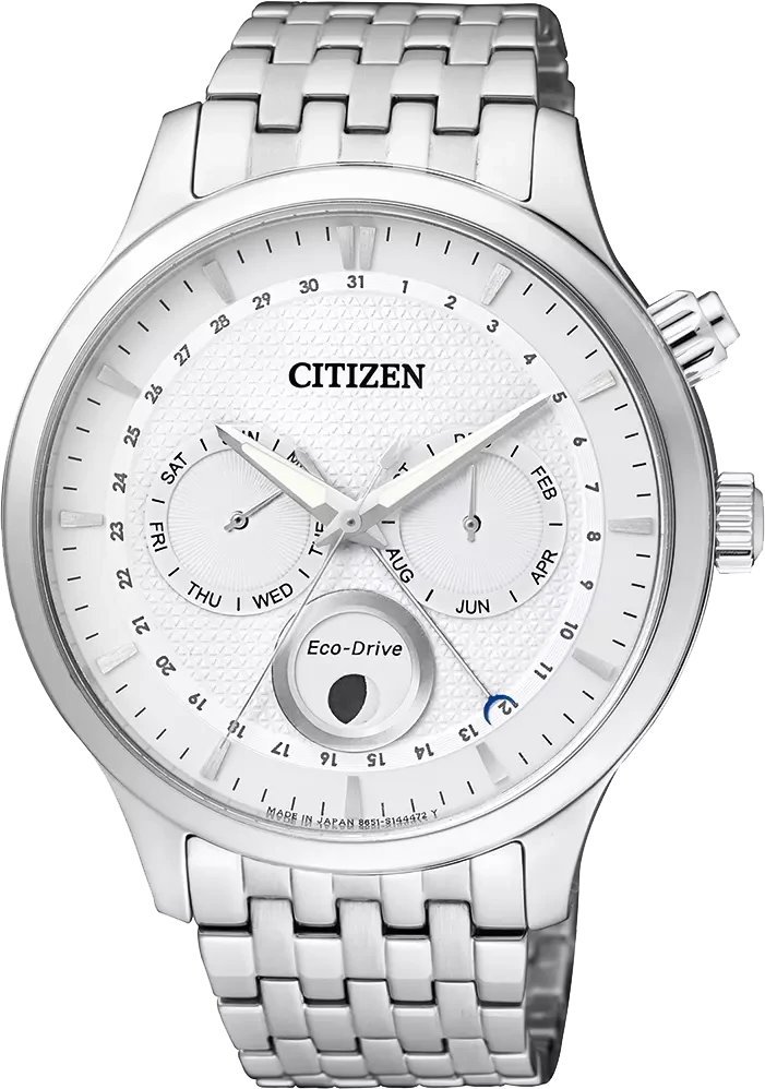 Moon Phase White Dial Stainless Steel Bracelet AP1050-56A | CITIZEN